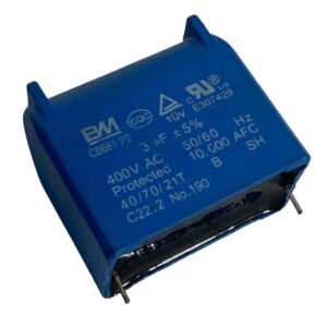 3MF450V - CONDENSADOR PARA TARJETA AC BM CBB61 2 PIN CELESTE